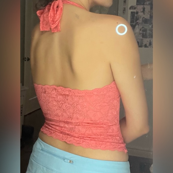 Pink lace halter top - Picture 4 of 6